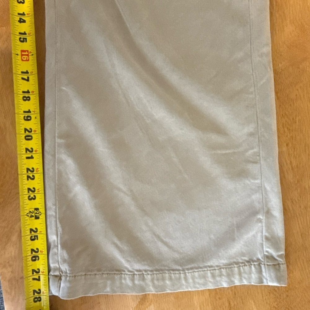 American Eagle Women's Skater Trouser Khaki Baggy Wide Leg Pants Tan Sz 16 Short - Picture 10 of 10